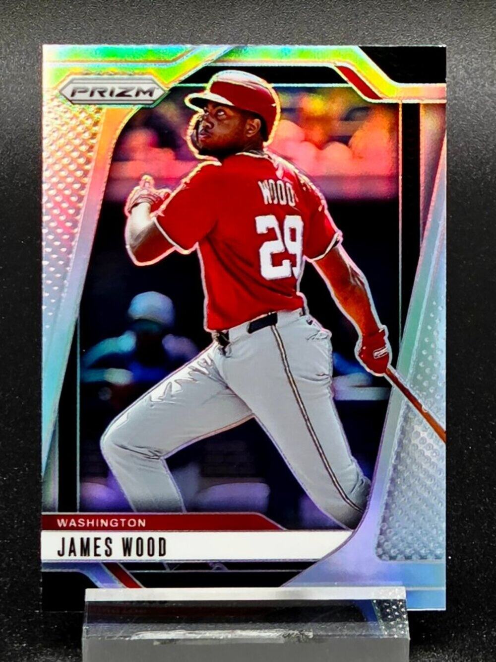 James Wood Silver Holo Prizm RC Washington Nationals Top Prospect
